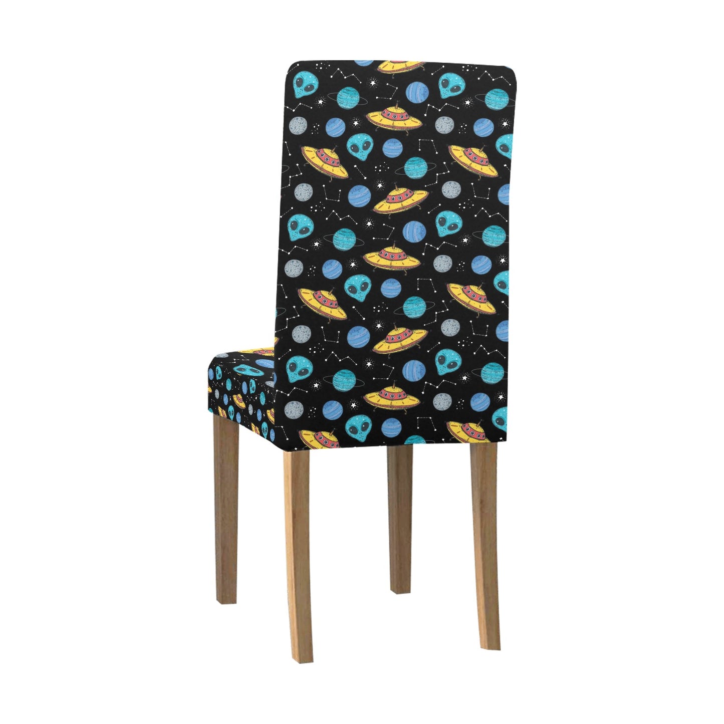 UFO Alien Print Design LKS306 Dining Chair Slipcover