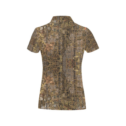 Camouflage Realtree Pattern Print Design 01 Women's Polo Shirt