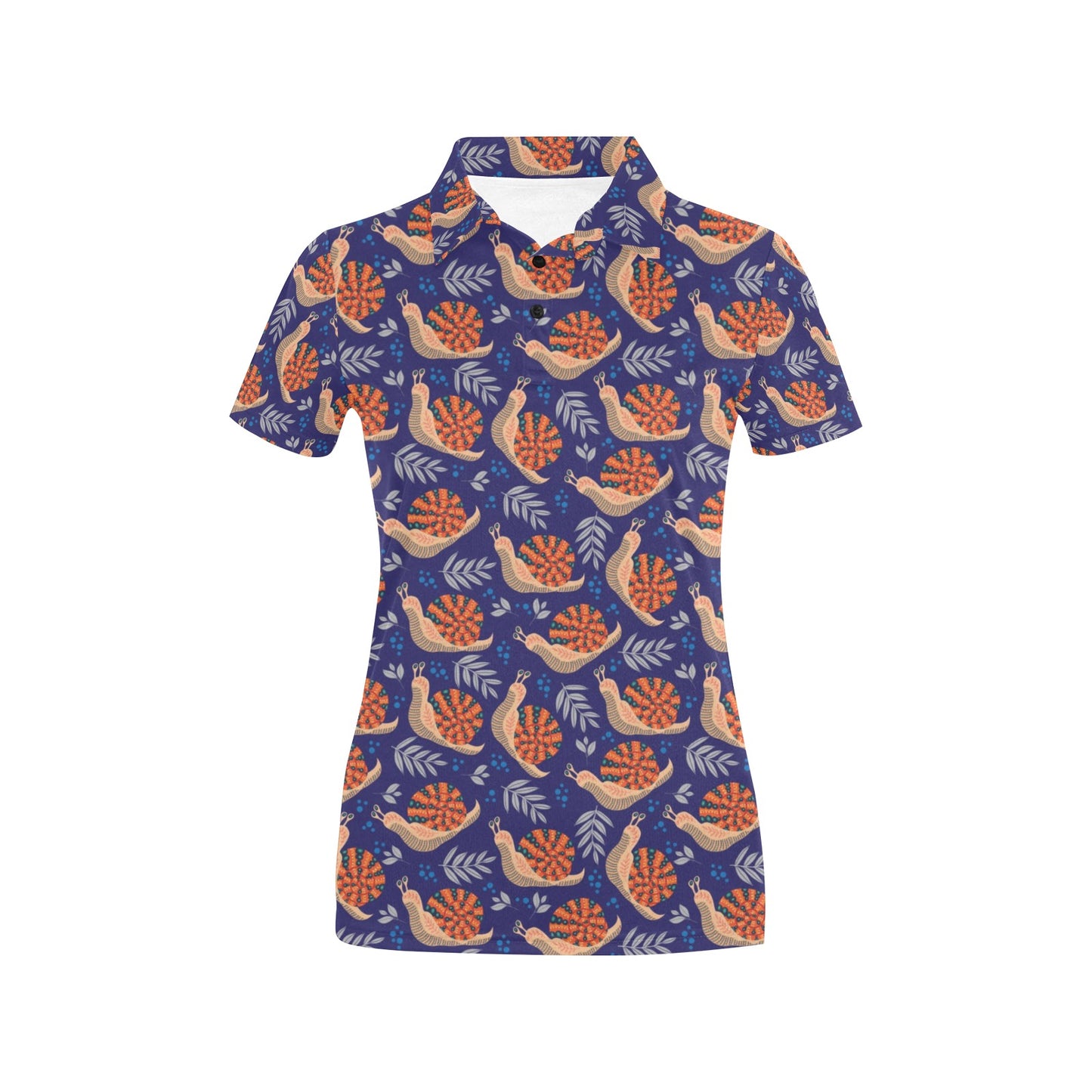 Snail Print Design LKS401 Women's Polo Shirt