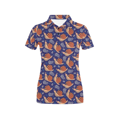 Snail Print Design LKS401 Women's Polo Shirt