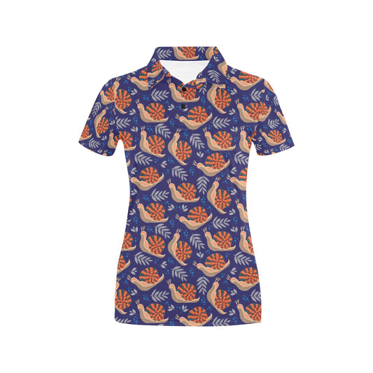 Snail Print Design LKS401 Women's Polo Shirt