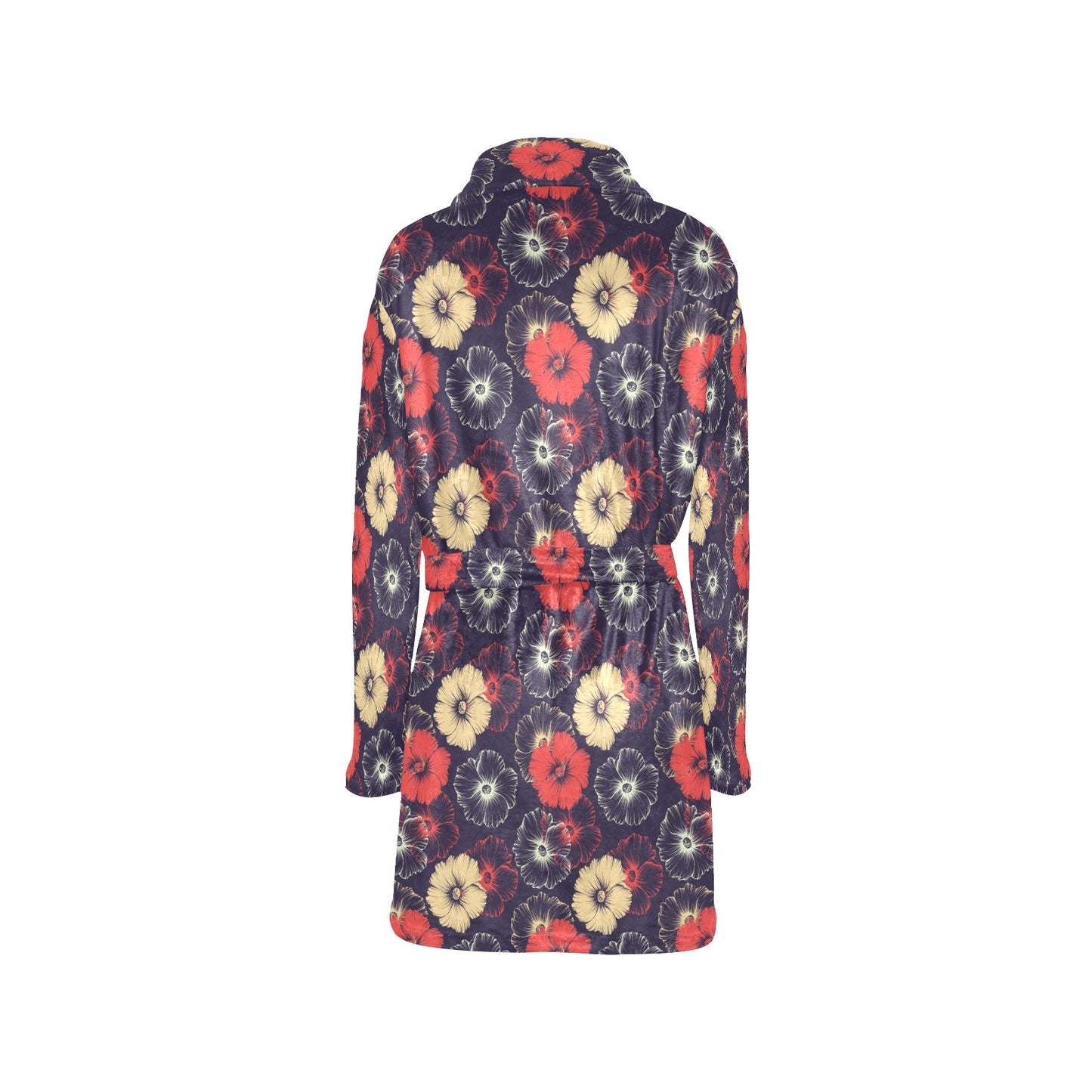 Tropical Flower Print Design LKS302 Women's Fleece Robe