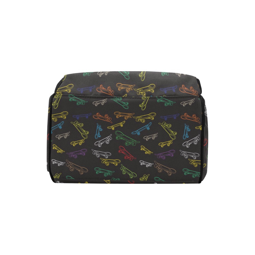 Skateboard Print Design LKS301 Diaper Bag Backpack