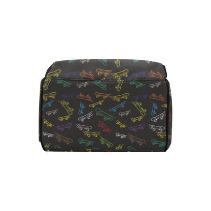 Skateboard Print Design LKS301 Diaper Bag Backpack