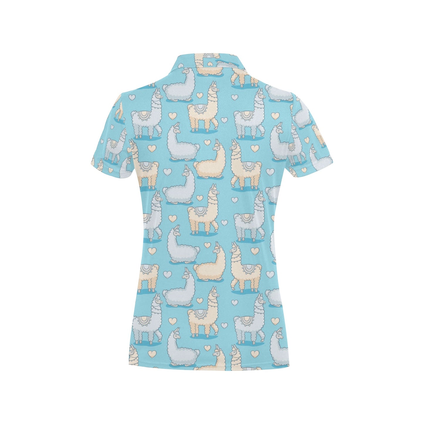 Alpaca Pattern Print Design 06 Women's Polo Shirt