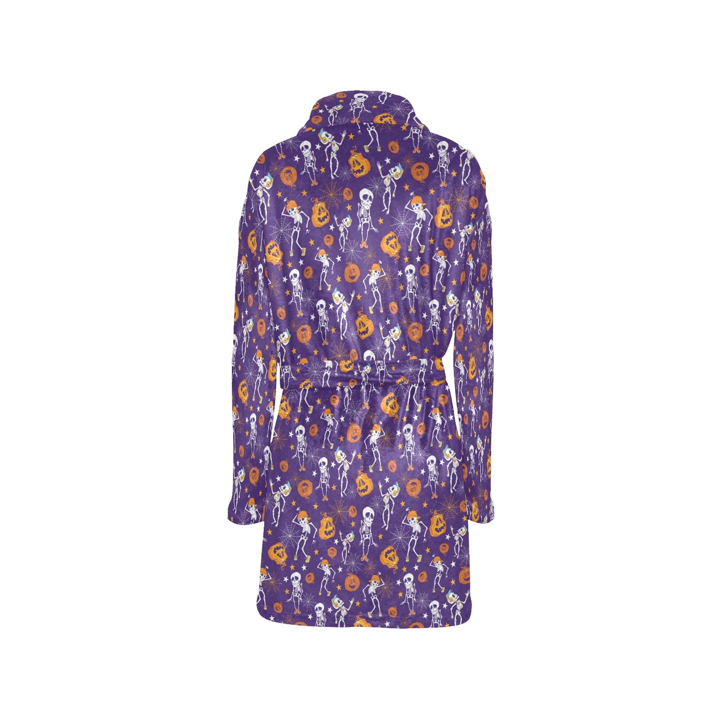 Skeleton Halloween Dance Print Design LKS304 Women's Fleece Robe