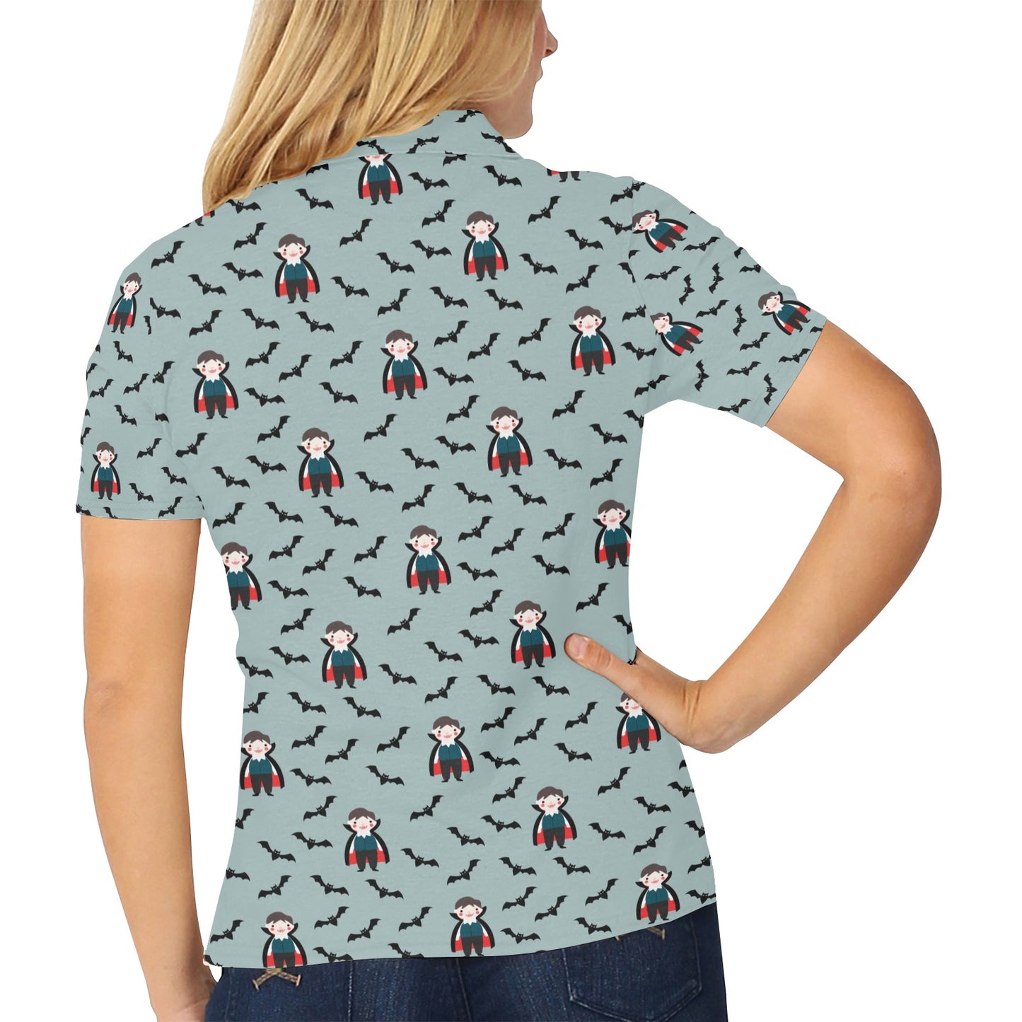Vampire Print Design LKS304 Women's Polo Shirt