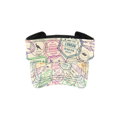 Travel Stamp Print Design LKS303 Unisex Sun Visor
