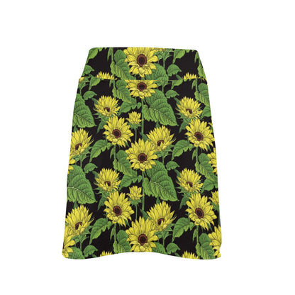 Sunflower Print Design LKS3010 17" Golf & Pickleball Skort with Pockets