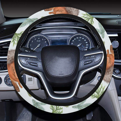 Squirrel Print Design LKS308 Steering Wheel Cover with Elastic Edge