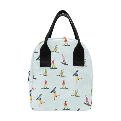 Snowboard Print Design LKS304 Insulated Lunch Bag