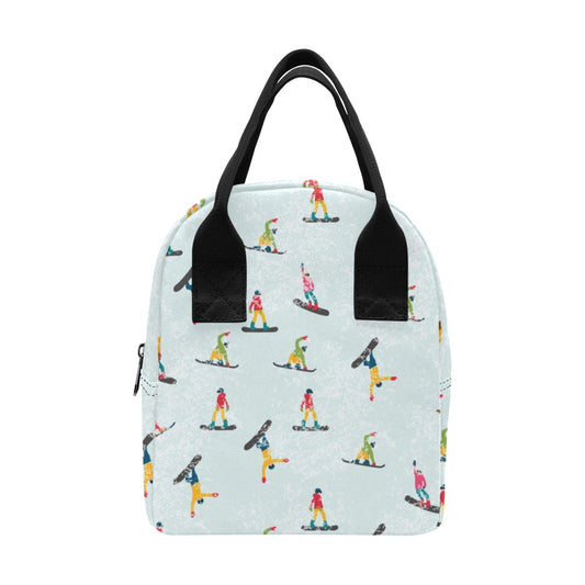 Snowboard Print Design LKS304 Insulated Lunch Bag