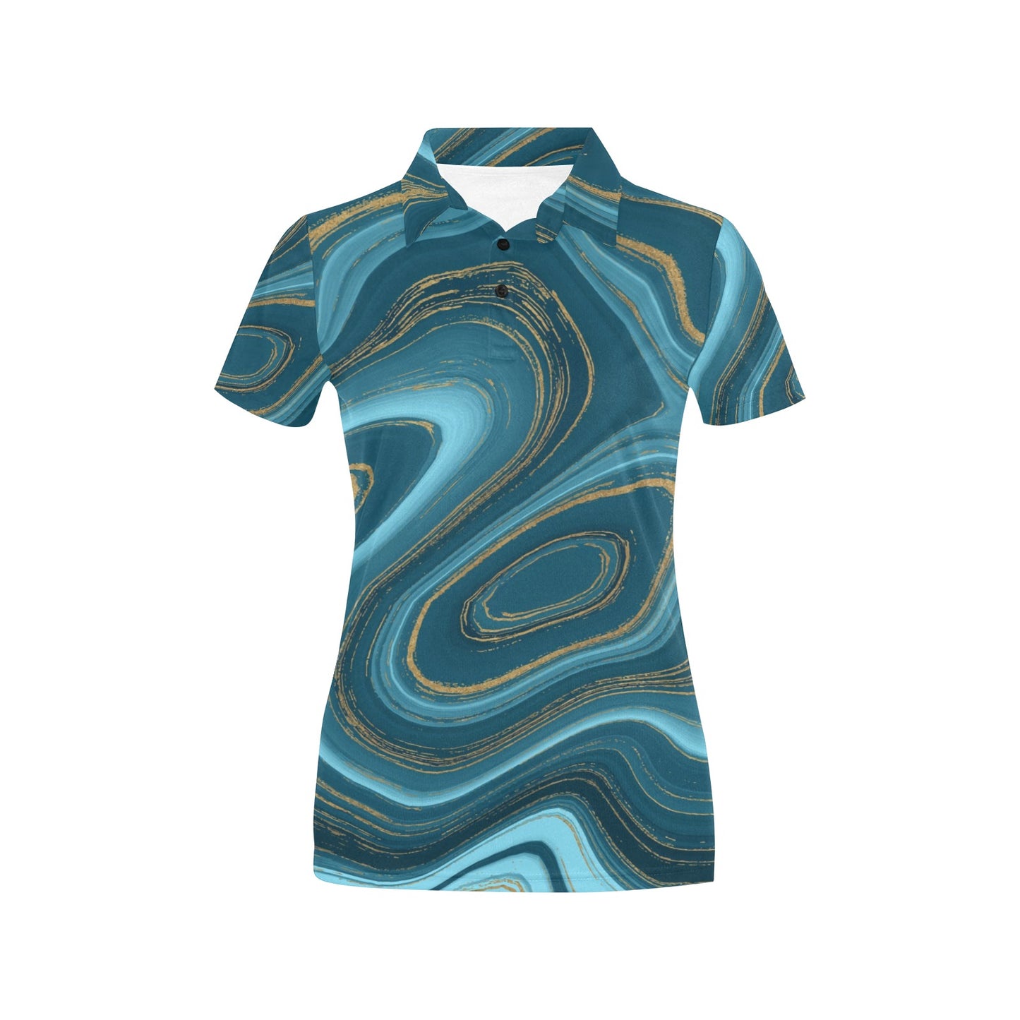 Liquid Pattern Print Design 04 Women's Polo Shirt