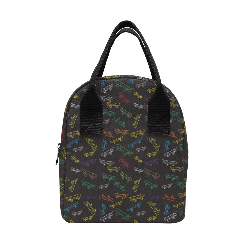 Skateboard Print Design LKS301 Insulated Lunch Bag