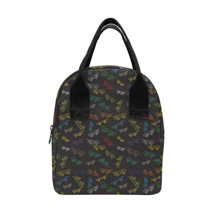 Skateboard Print Design LKS301 Insulated Lunch Bag