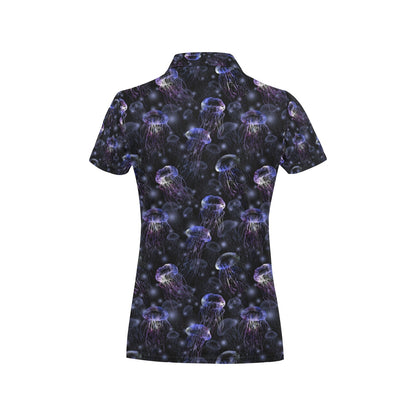 Jellyfish Themed Women's Polo Shirt