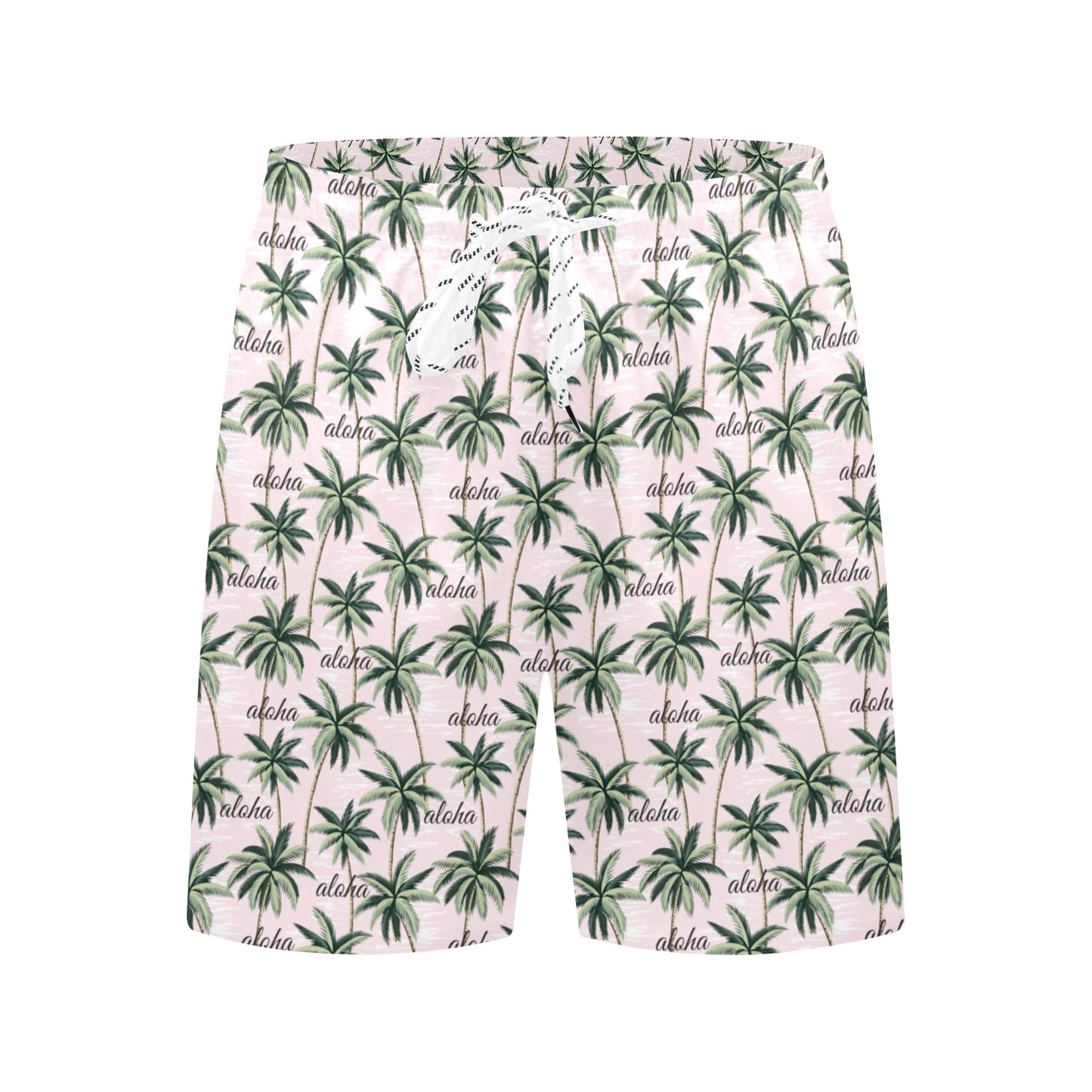 Aloha Beach Pattern Design Themed Print Men's Swim Trunks Beach Shorts