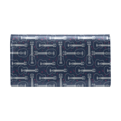 Ukulele Print Design LKS401 Women's Trifold Wallet