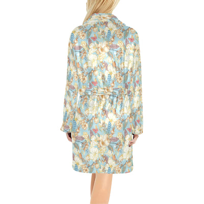 Summer Floral Print Design LKS302 Women's Fleece Robe