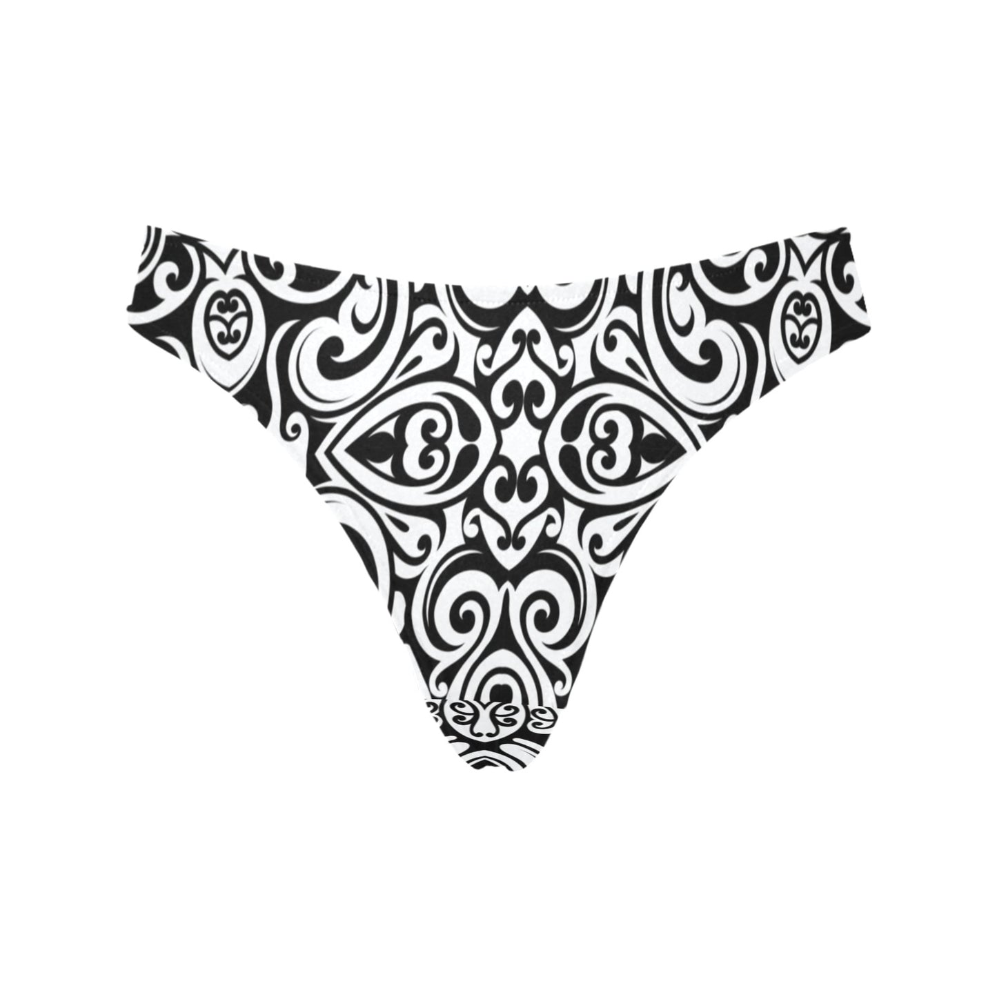 Polynesian Tattoo Pattern Women's Thongs