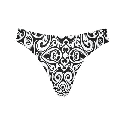 Polynesian Tattoo Pattern Women's Thongs