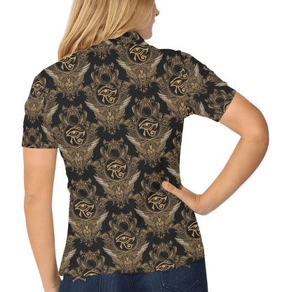 Eye of Horus Mandala Style Women's Polo Shirt
