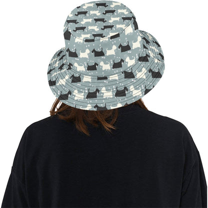 Scottish Terriers Print Design LKS301 Unisex Bucket Hat