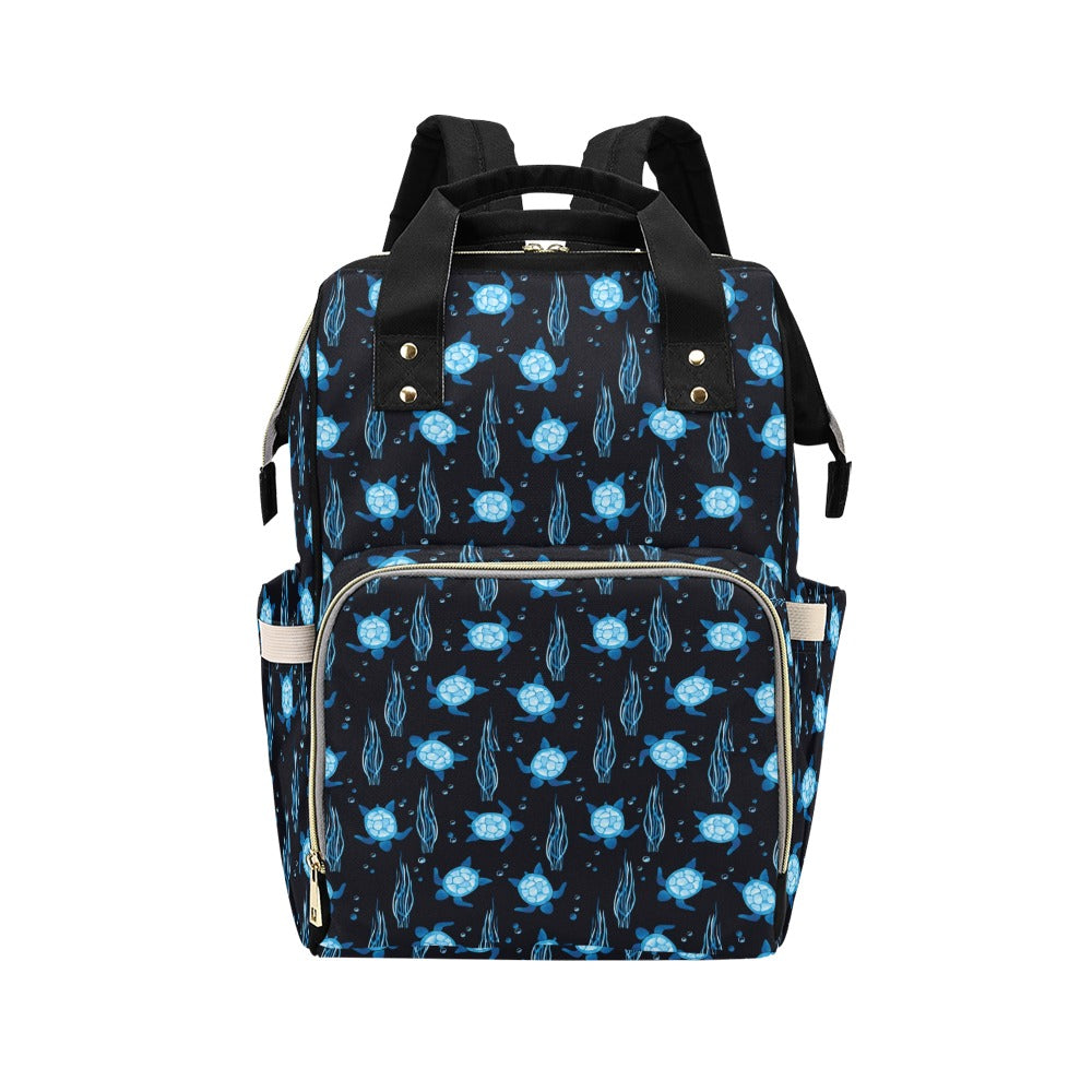 Sea Turtle Print Design LKS3013 Diaper Bag Backpack