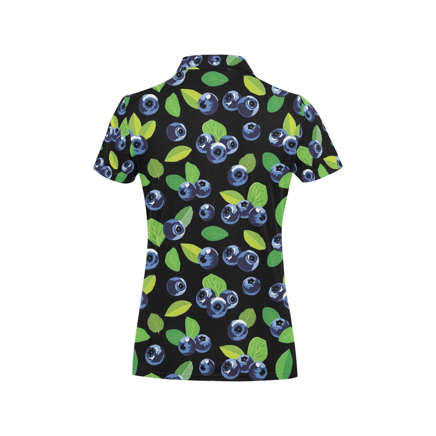 Blueberry Pattern Print Design BB03 Women's Polo Shirt