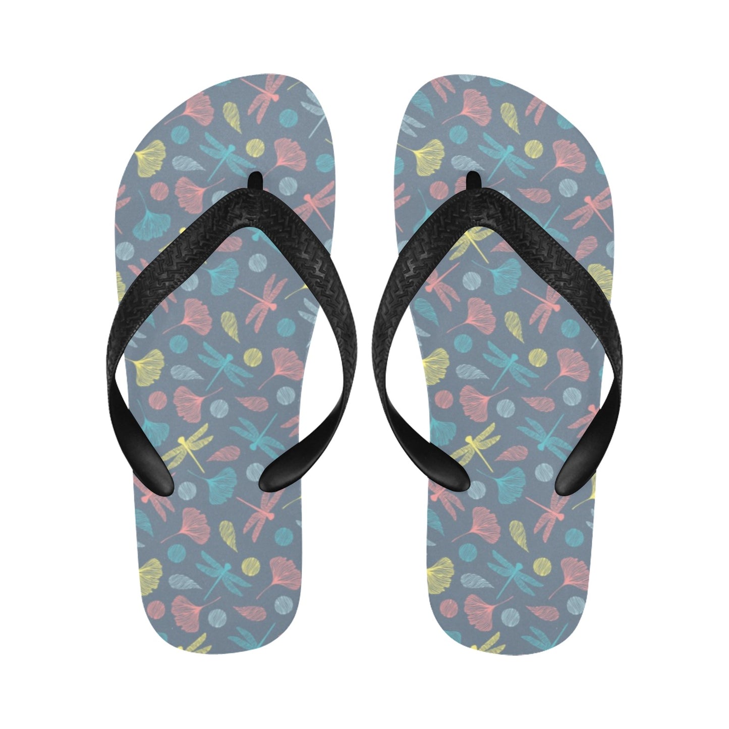Dragonfly Print Design LKS403 Flip Flops