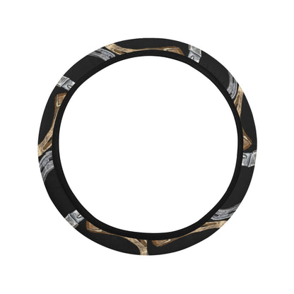 Horseshoe Print Design LKS305 Steering Wheel Cover with Elastic Edge