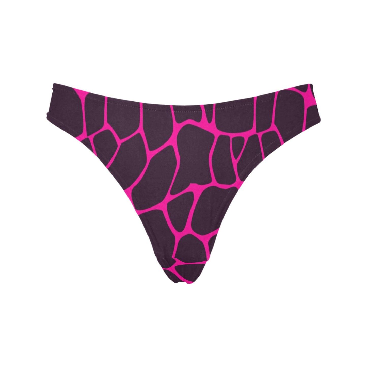 Giraffe Pink Background Texture Print Women's Thongs