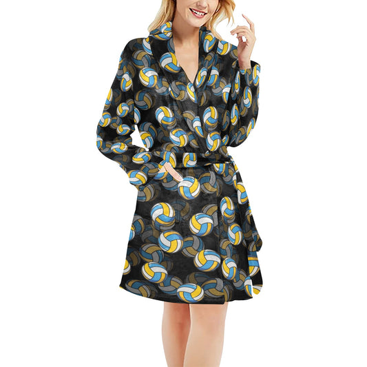 Volleyball Print Design LKS302 Women's Fleece Robe