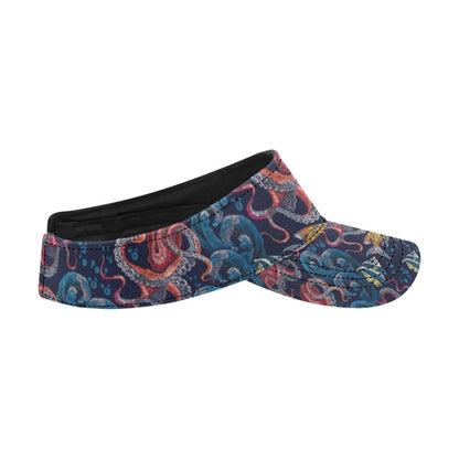 Underwater Giant Squid Print Design LKS302 Unisex Sun Visor