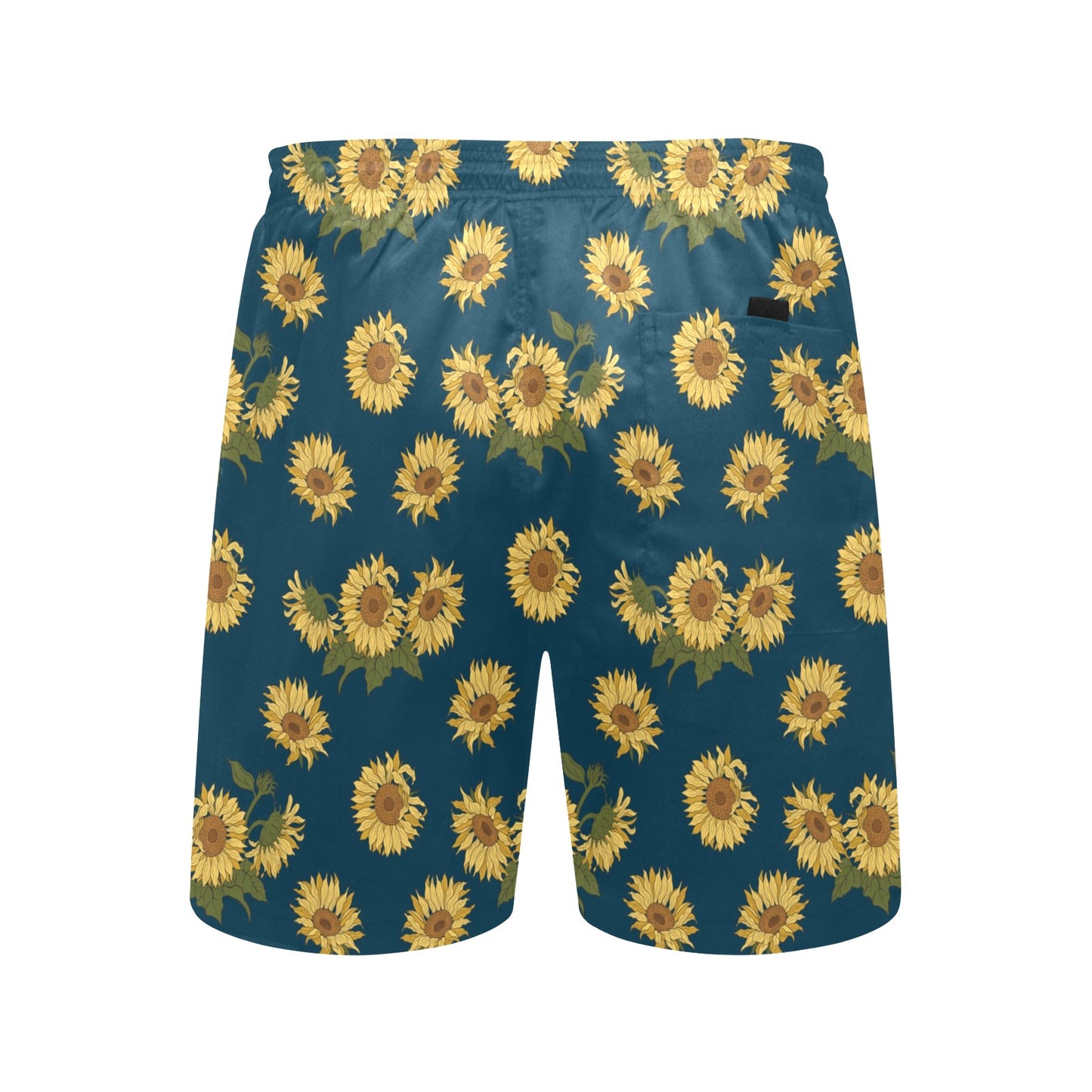 Sunflower Print Design LKS305 Men's Swim Trunks Beach Shorts