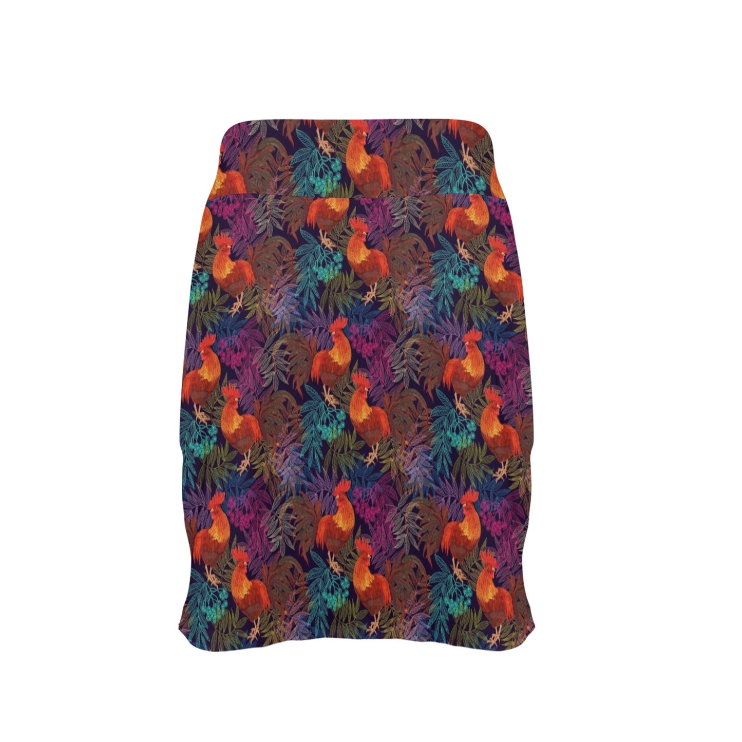 Rooster Print Style 17" Golf & Pickleball Skort with Pockets