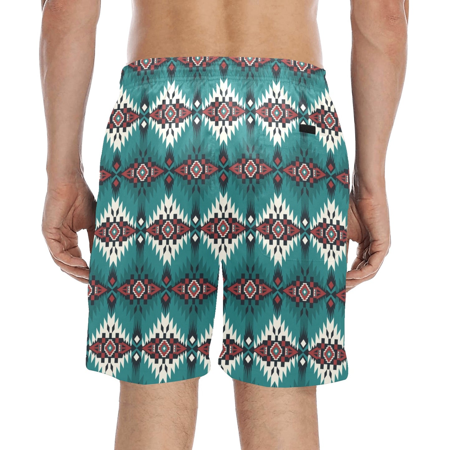 Southwest Pattern Print Design LKS308 Men's Swim Trunks Beach Shorts