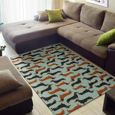 Dachshund Cute Print Pattern Area Rugs-JTAMIGO.COM