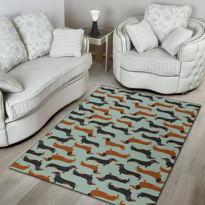 Dachshund Cute Print Pattern Area Rugs-JTAMIGO.COM