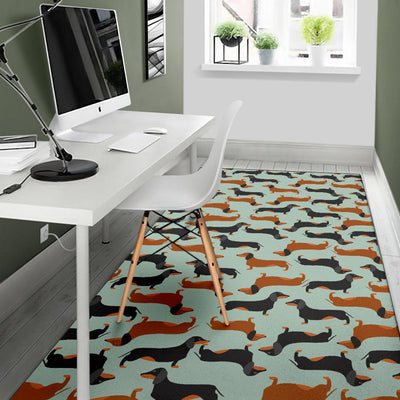 Dachshund Cute Print Pattern Area Rugs-JTAMIGO.COM