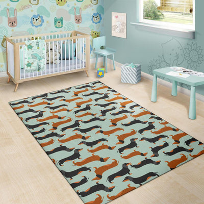 Dachshund Cute Print Pattern Area Rugs-JTAMIGO.COM