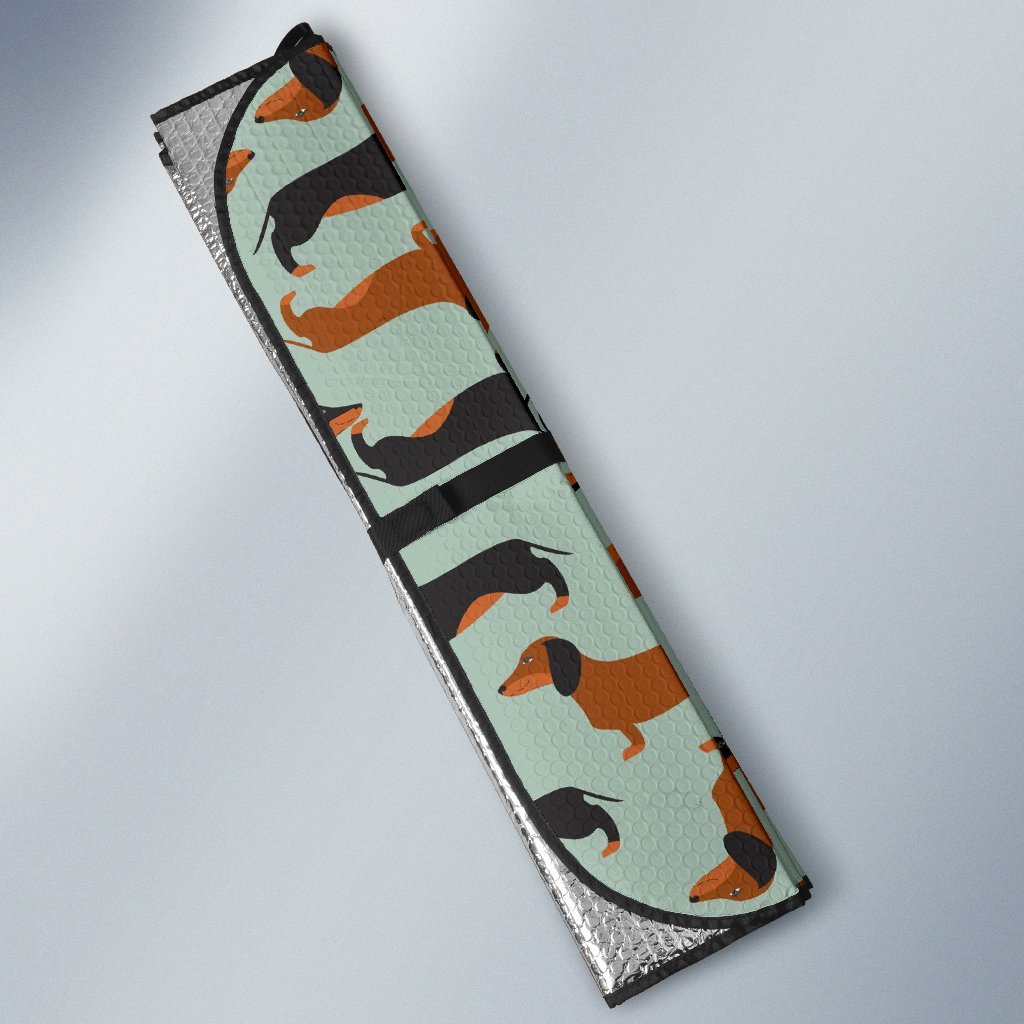 Dachshund Cute Print Pattern Car Sun Shade For Windshield