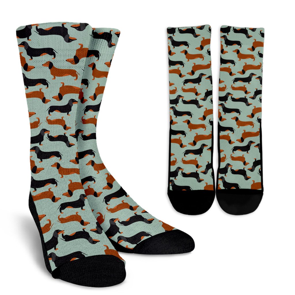 Dachshund Cute Print Pattern Crew Socks