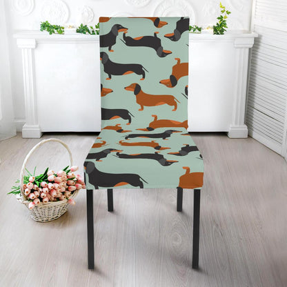 Dachshund Cute Print Pattern Dinning Chair Slipper-JTAMIGO.COM
