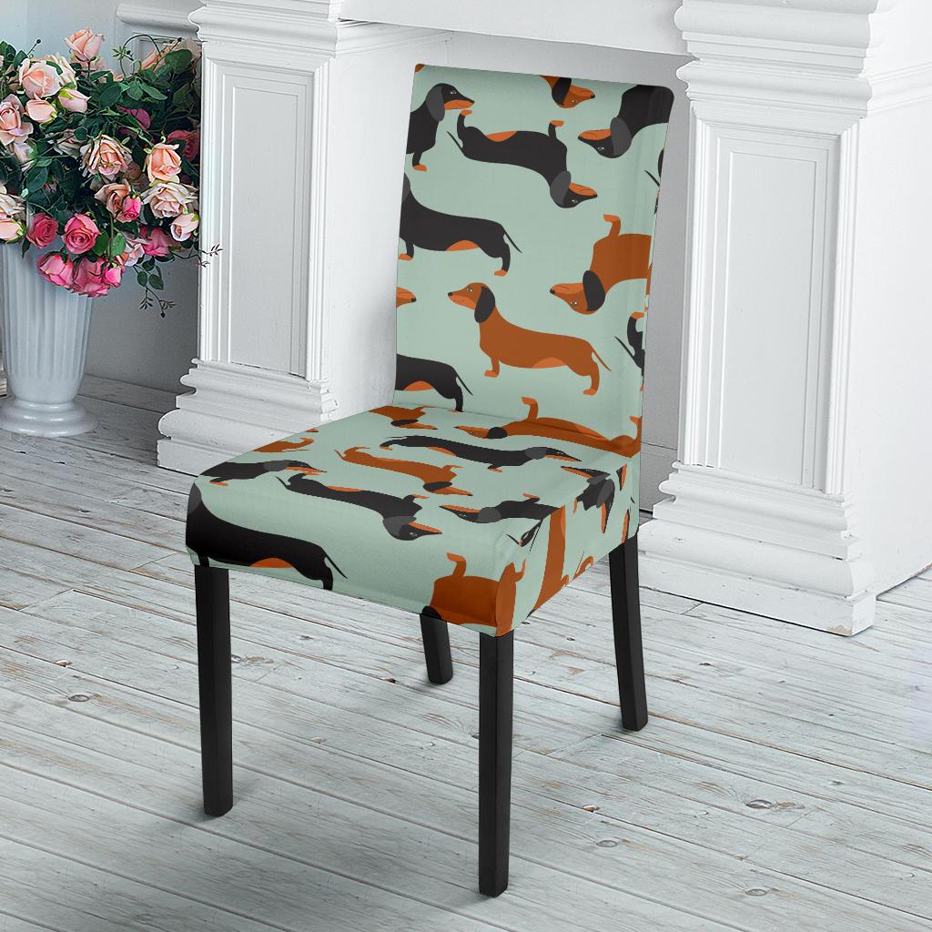 Dachshund Cute Print Pattern Dinning Chair Slipper-JTAMIGO.COM