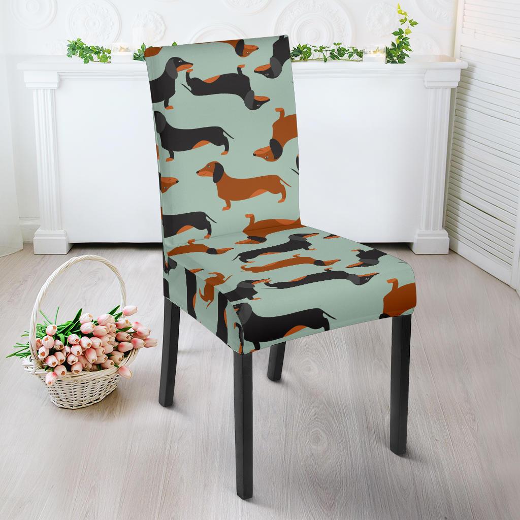 Dachshund Cute Print Pattern Dinning Chair Slipper-JTAMIGO.COM