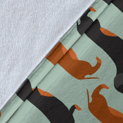 Dachshund Cute Print Pattern Fleece Blanket