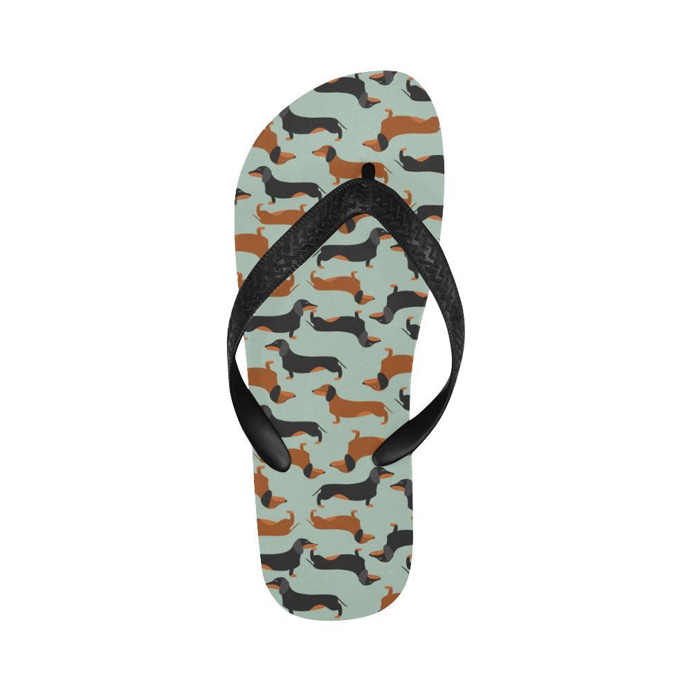 Dachshund Cute Print Pattern Flip Flops-JTAMIGO.COM