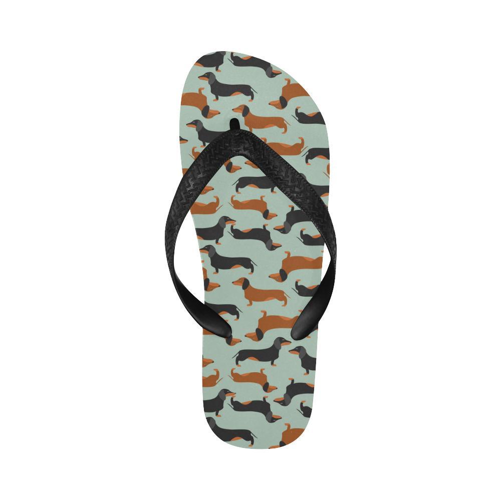 Dachshund Cute Print Pattern Flip Flops-JTAMIGO.COM