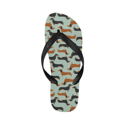 Dachshund Cute Print Pattern Flip Flops-JTAMIGO.COM